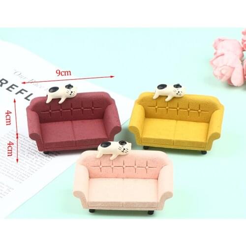 1:12 Dollhouse Simulation Sofa Stool Chair Furniture Model Toy Dollhouse Decor