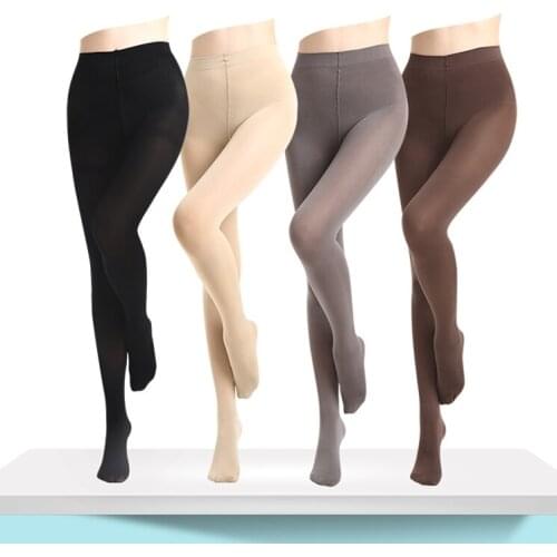 120D Velvet Pantyhose Womens Solid Plain Stockings Ladies
