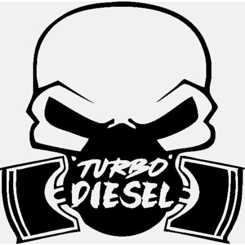 15CM*15CM Car Sticker KK Vinyl Decal TURBO DIESEL Power Truck Window Black/White