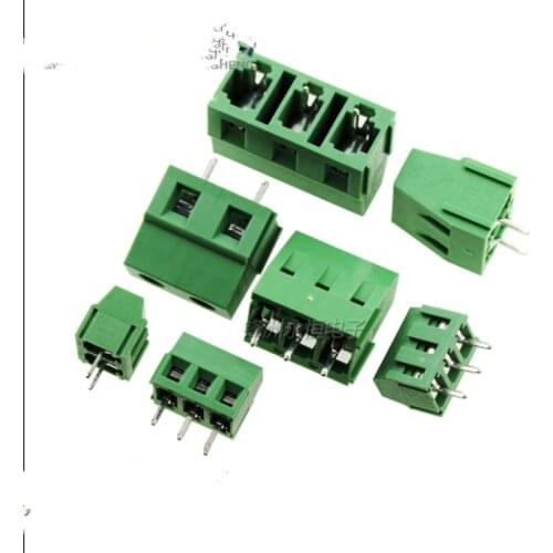 20pcs/lot KF128-2P/KF128-3P spacing 3.81/5.0/7.5 KF128-5.0 KF128-7.5 2p 3p Screw green PCB Terminal Block Connector