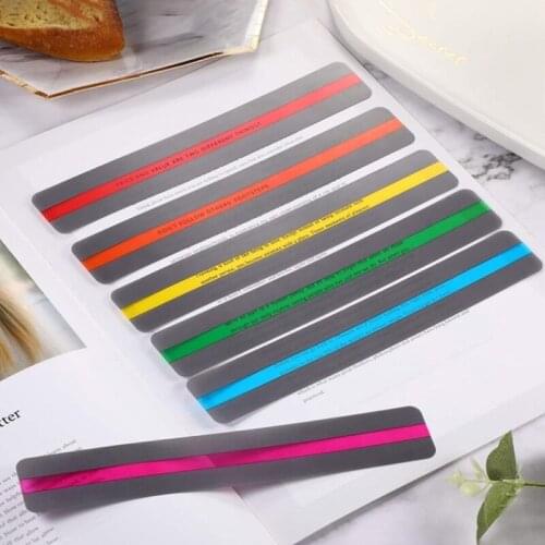8 Pieces Reading Guide Strips Highlighter Colored Overlays Bookmark Read Strips for Student Teacher Dyslexia People Kid Gift