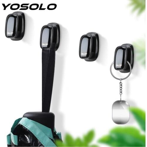 YOSOLO 4Pcs Car Hook Car Organizer Storage Self Adhesive Wall Hook Hanger Auto Fastener Clip for USB Cable Headphone Key Storage
