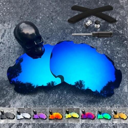 Firtox True Polarized Enhanced Replacement Lenses and Ear Socks & Bolt & T20 for-Oakley Split Jacket Vented Sunglass-Multiple