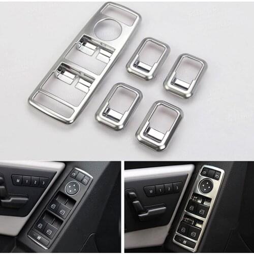 Chrome Window Car Interior Trim Lift Switch Button Covers Cover For GLK ML E Class A180 CLS500 GL550 GLK350 A200 B180 B250 C250