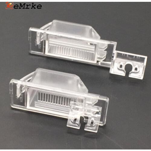 EEMRKE Car Camera Bracket License Plate Lights Housing Mount for Nissan Sentra Sunny Bluebird Syhphy Almera Qashqai Dualis Xtrai