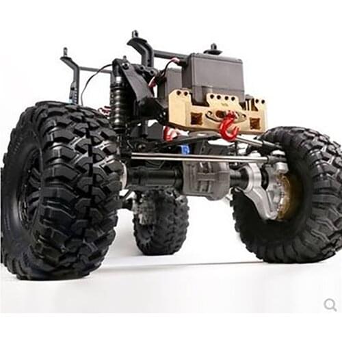 Brass Servo Steering Gear Front Bracket Stand w/ Winch for TRX4 RC Climbing Car Upgrade Accessories