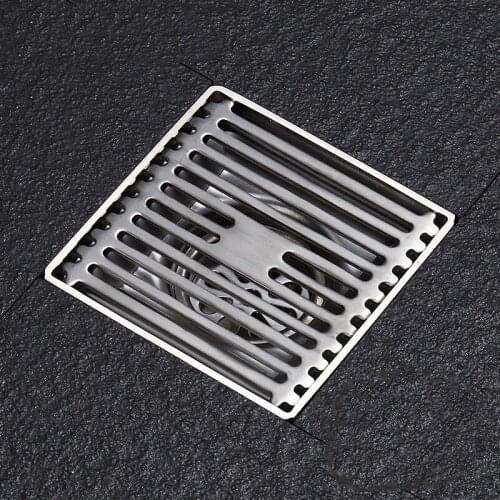 4 inch Floor Drain Linear Shower Floor Drains Bathroom Shower Drain Cover Stainless Steel SUS304 Kitchen Filter Strainer Drainer