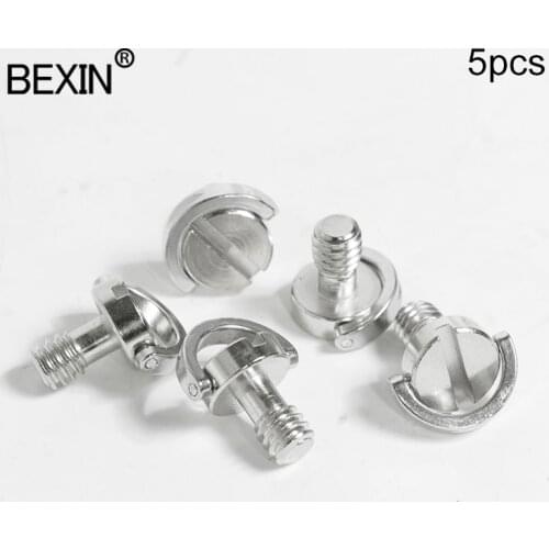 LS093 Camera mount screw 1/4 inch d-ring screw iron quick release screw 20-thread tripod plate screw for dslr camera