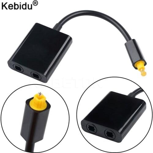 Kebidu Mini USB Digital Toslink Optical Fiber Audio 1 to 2 Female Splitter Adapter Micro Usb Cable Accessory Audio&Video Cable
