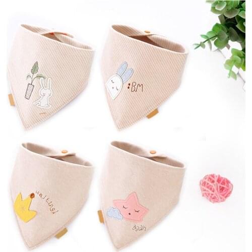 Reusable Cotton Baby Bibs Burp Cloth Print Triangle Newborn Bibs Babador Bandana Girls boys Feeding Towel Bibs Scarf