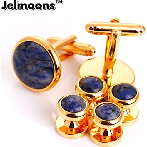 Fashion Jewelry Butons Blue Stone Studs Sets Best Man buttons