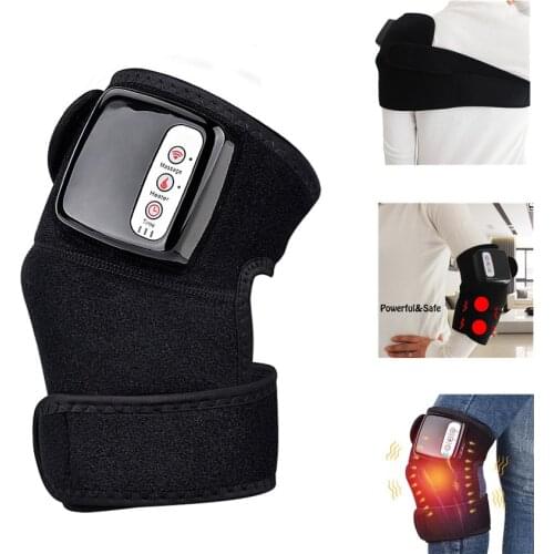 Electric Heating Knee Leg Massager Pad Far Infrared Joint Physiotherapy Elbow Knee Pad Health Care Pain Relief Vibration Massage