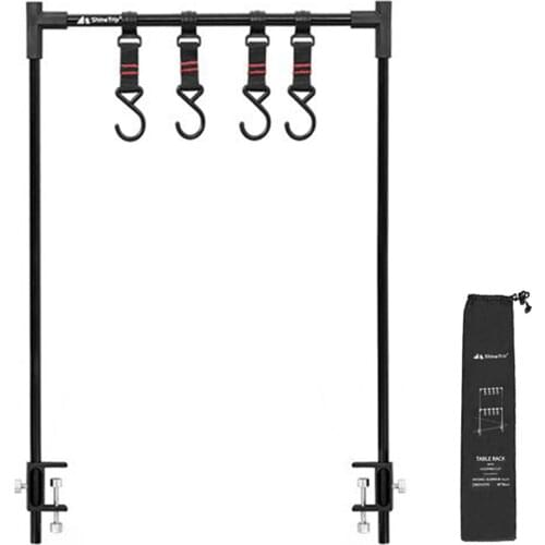 Outdoor Desktop Storage Rack Multifunction Ultralight Aluminum Alloy Desktop Shelf Picnic Backpacking Fishing Adjustable Shelf