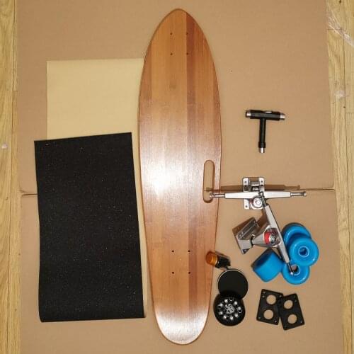 Complete surf skateboard 33.5*8.625inch skateboard decks bamboo maple mixed and epoxy glue bearings surf skate wheels
