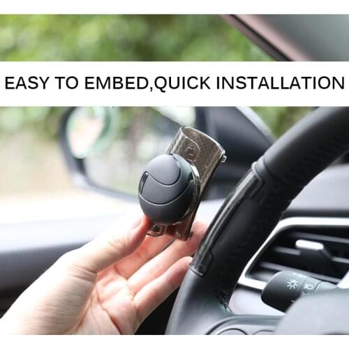 Practical Safe 360 Degree Rotary Steering Wheel Knob Ball Booster Auto Car Styling Handle Control Spinner Durable Rubber Pad