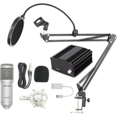 Professional bm 800 condenser microphone for computer audio karaoke mikrofon studio recording 3.5mm microphones sets