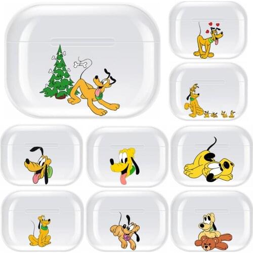 Disney Pluto Transparent TPU Case For Airpods Pro 3 Case Silicone Headphone Accessories Air Pods 3 Apple Protective