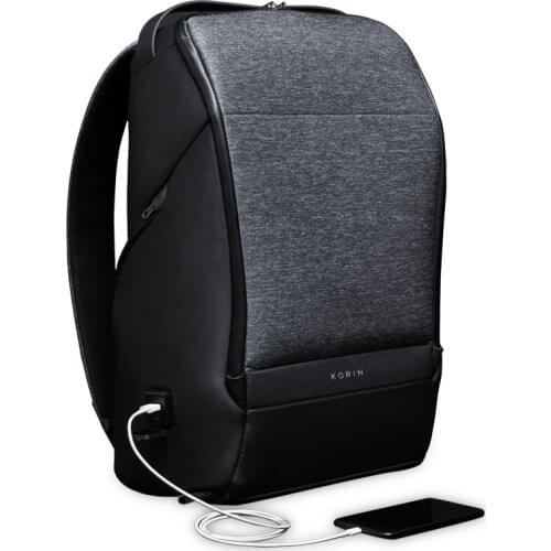 Korin Design FlexPack GO Anti-theft Backpack Men Travel Bag USB Charging Laptop Backpack 15.6 inch School Bag for Teenage Boys