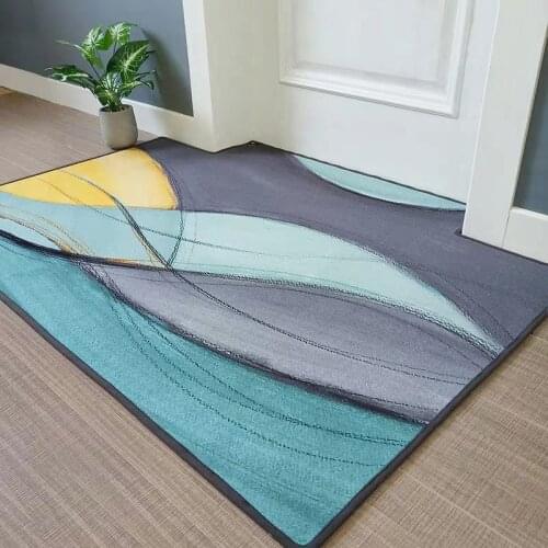 Modern Minimalist Home Entrance Door Mat Home Door Mat Living Room Non-slip Absorbent Foot Mat Bedroom Carpet