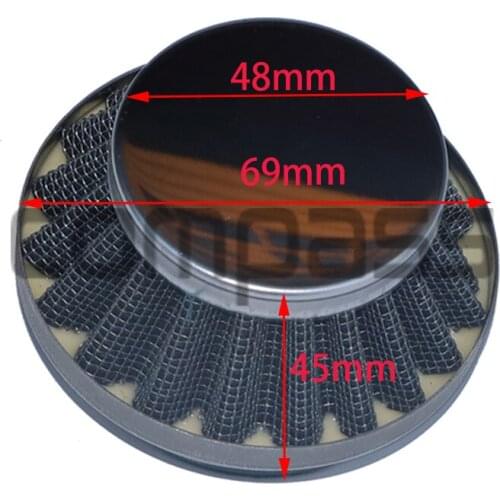 45mm universal motorcycle air filter intake kit ATV cross-country bike mushroom head air filter replacement