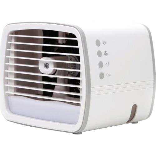 USB Desk Air Cooler Fan 3 Speeds Air Cooler Conditioner Fan With Humidifier with LED Night Light Personal Air Cooler Fan