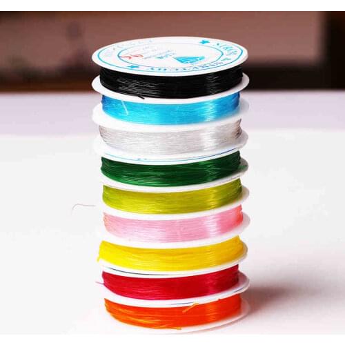 YAGE 0.6mm 0.8mm 1.0mm Mixed 10 Colors beading elastic stretch cord beads cord string DIY Jewelry Findings Brass Ropes Cords