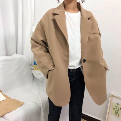 Suit Women Harajuku Jacket Blazer Loose Plus size Female Coat 2019 Jacket Large Outerwear Spring Lady Clothes Oversized Clothing