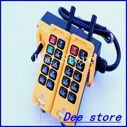 2 Transmitters 8 Channels 1 Speed Hoist Crane Truck Remote Control Push Button Switch System