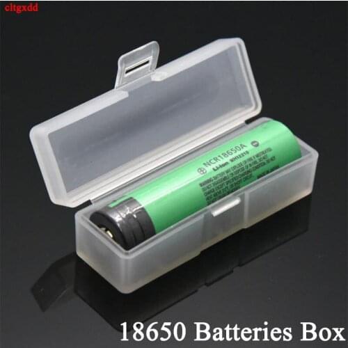 2Pcs/lot 18650 Batteries Box Transparent Clear Portable Small Battery Case Cover Holder Hard Plastic Pretty Storage Boxes