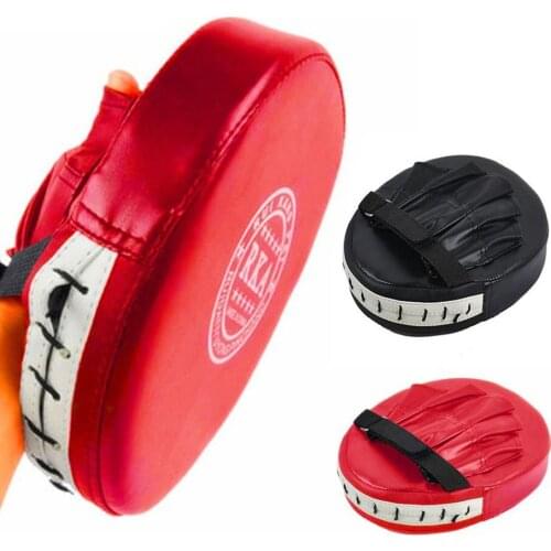 2 Pcs Arc Boxer Target Muay Thai Sanda Training Auxiliary Accessories Thicken Anti-seismic PU Baffle Beginner Fighting Equipment