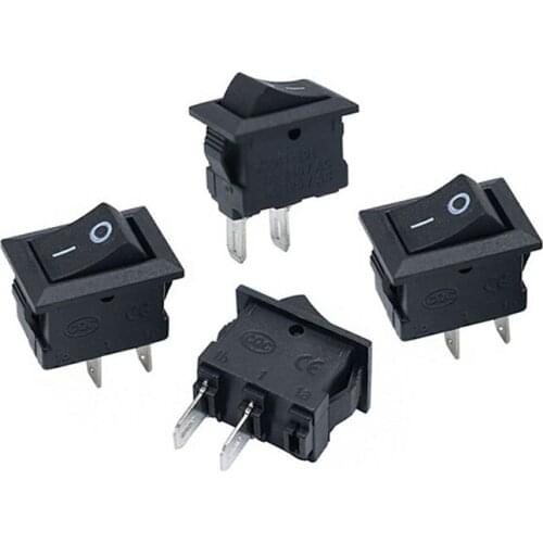 20pcs/lot 10*15mm SPST 2 Pins ON/OFF G130 Boat Rocker Switch 3A/250V Car Dash Dashboard Truck RV ATV Home