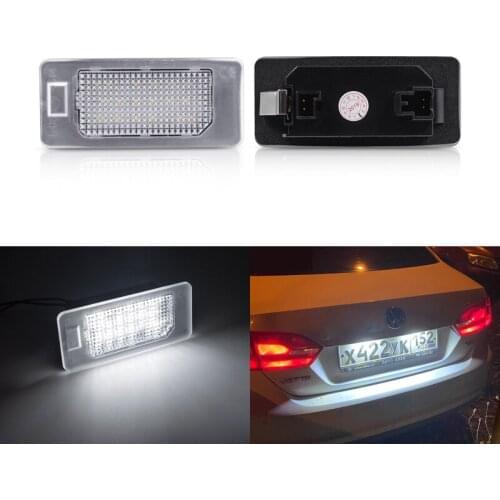 2x CANbus Error Free Auto Car Rear Lamp Led License Number Plate Light For VW Golf 6 Variant Plus Sharan Touran Touraeg