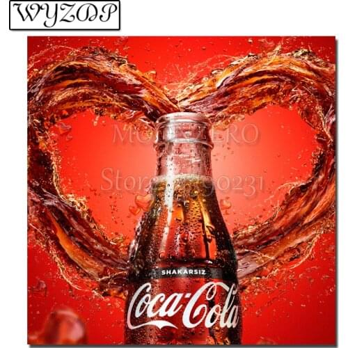 5D Diamond painting Cola soda Pictures Full Square/Round Diamond Embroidery Cross stitch Gift Kits Home decor WYZ20210157