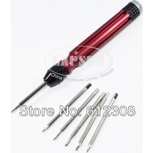 6 in 1 Repair Opening Pry Tool set Kit 1.2mm 5 Point Star Pentalobe Torx Hex Screwdriver for iPad Iphone Mobile BST-889B