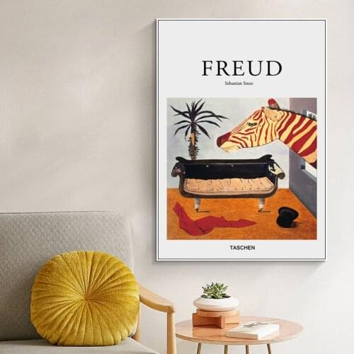 Abstract Freud David Hockney Rene Magritte Classic Exhibition Poster Wall Art Print Canvas Painting Living Room Decor Picture