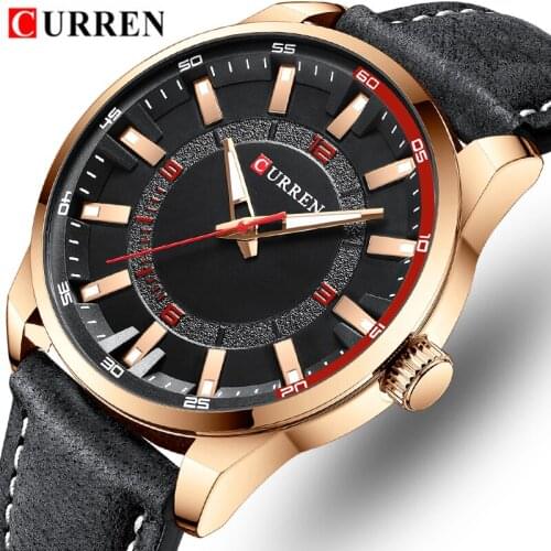 CURREN Watches for Men Top Luxury Brand Casual Quartz Watch Mens Leather Waterproof Wristwatch Male Clock Relogio Masculino