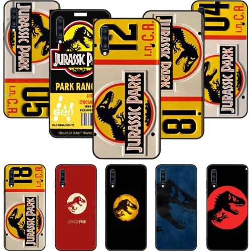 Phone Case For Samsung Galaxy A 50 51 71 70 7 5 10 20 30 40 41 21 S E Black Cover Shell 3D Etui Art Bumper Jurassic Park plate