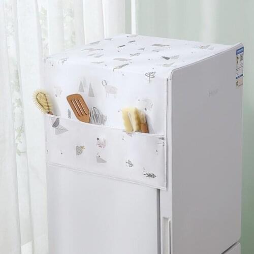 Dustproof Refrigerator Cover Waterproof Washing Machine Coat PEVA Dirty Dust Protection Sun Proof Case Household Accessories
