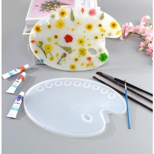 DIY Color Palette Epoxy Resin Mold Drawing Board Silicone Mould For Table Filling Material Art Supplies