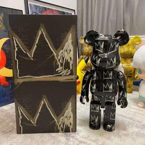 New Sell Bearbricklys 400% 28cm Jean Pvc Action Figures Blocks Bear Doll Decoration Models Friends Toys Christmas Gift Kaw