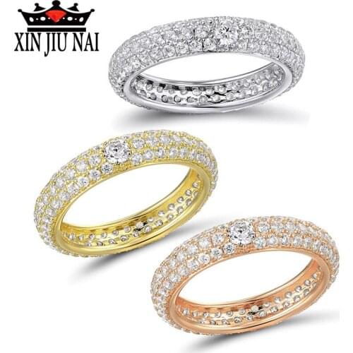 Elegant and trendy full diamond ring Korean hot sale fashion high-end zircon inlaid European and American cross-border supply