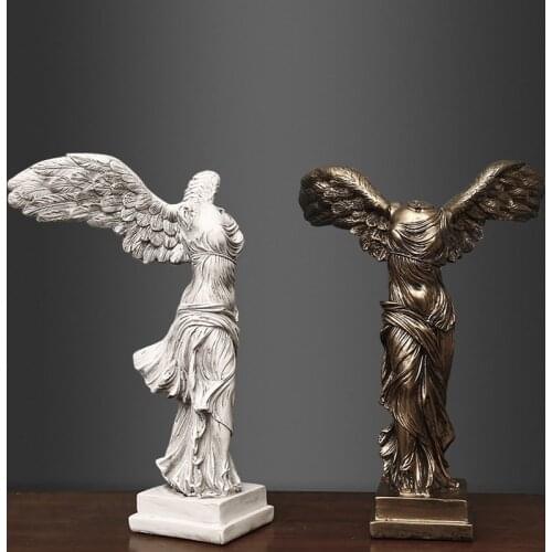 European Victory Goddess Figures Sculpture Resin Crafts Home Decor Wine Cabinet Study Office Desk Living Room Decoration Gifts