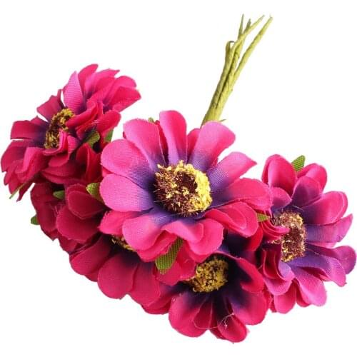 Artificial Fake Artificial Fake Flowers Aster Novi-Belgii Fake Flower For Store Home Decor Bride Hats DIY Hair Accessories