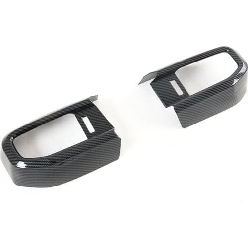 Carbon Fiber Style Middle Air Condition AC Outlet Vent Frame Cover Trim Frame Fit for Ford Explorer 2020 Accessories