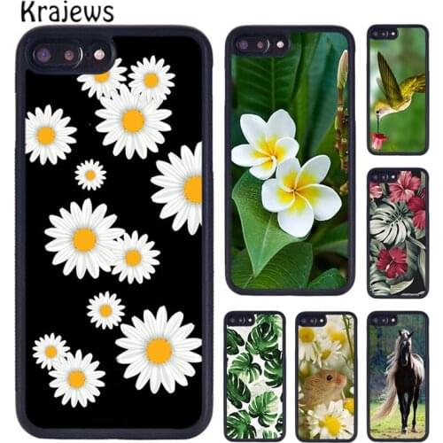 Krajews Beautiful Flowers Daisy Printed phone Case For iPhone 5 6S 7 8 Plus 11 12 Pro X XR XS Max Samsung Galaxy S6 S7 S8 S9 S10