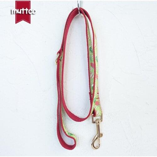 MUTTCO retailing unique style MERRY CHRISTMAS design durable dog leash 5 sizes UDC011J