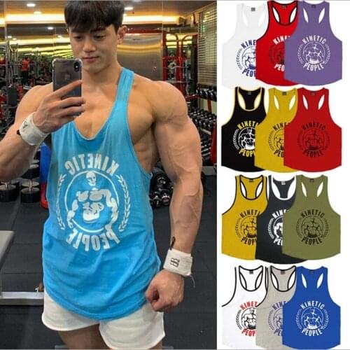 Men Fitness Stringer Vest Cotton Bodybuilding Men Sleeveless Shirt Muscleguys Brand Gyms Clothing Singlet Y Back Gyms Tank Top