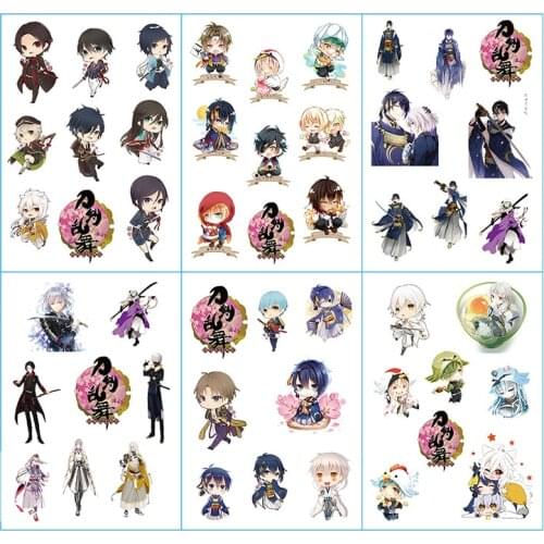 60 pcs/lot Anime Touken Ranbu Online transparent deco sticker set Touken Ranbu Online tags sticky note toy gift