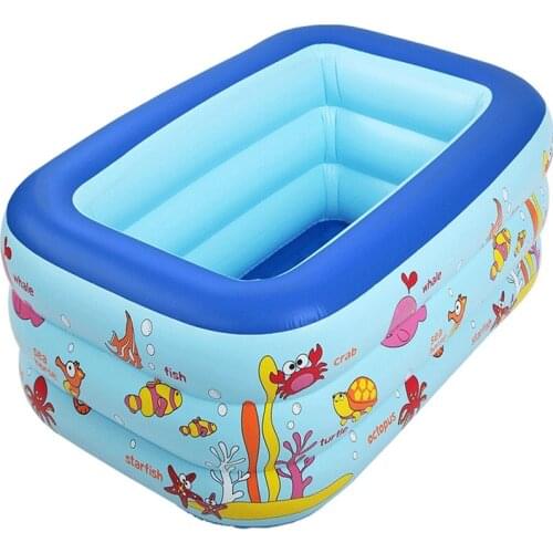New 130X85X55cm Inflatable Swimming Pool Eco-friendly PVC Portable Foldable Child Baby Bath Tub