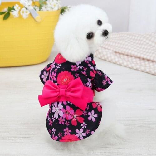 Japanese Style Dog Clothes Summer Cat Puppy Shirt Costumes Yorkies Yorkshire Pomeranian Poodle Bichon Schnauzer Clothing Cute